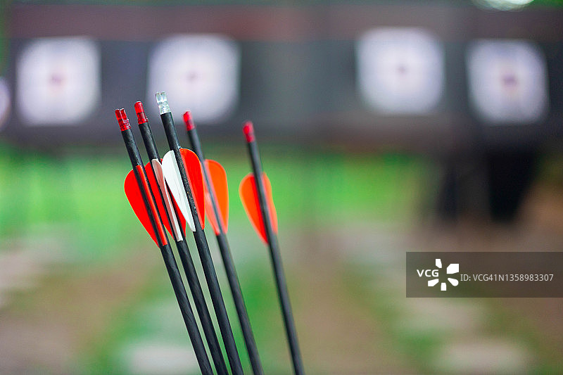 彩色箭头特写图片素材