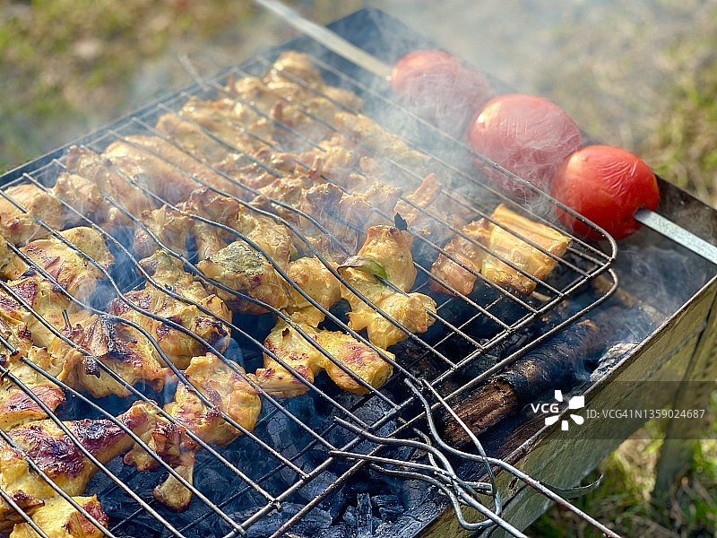 番茄烤鸡图片素材