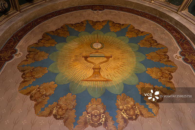 多尔圣母教堂墙壁壁画图片素材