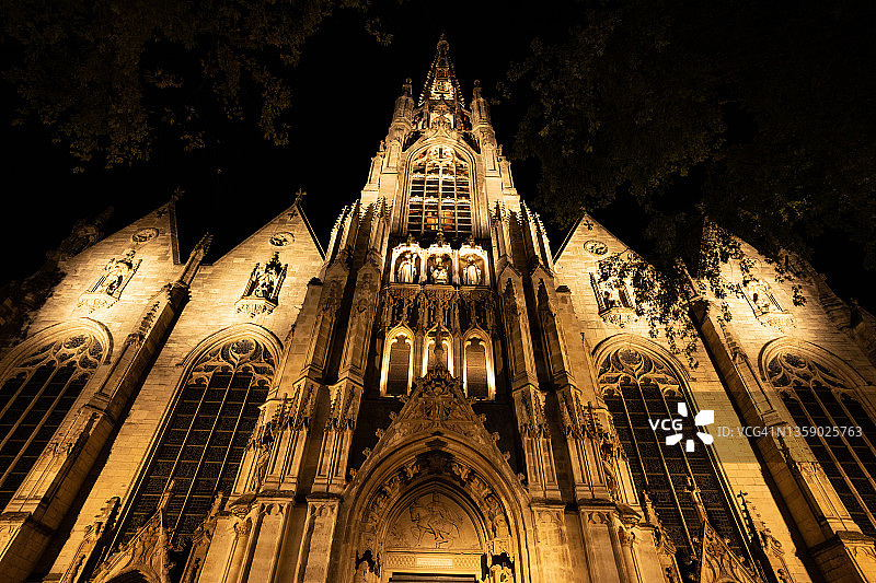 法国里尔的圣莫里斯天主教堂图片素材