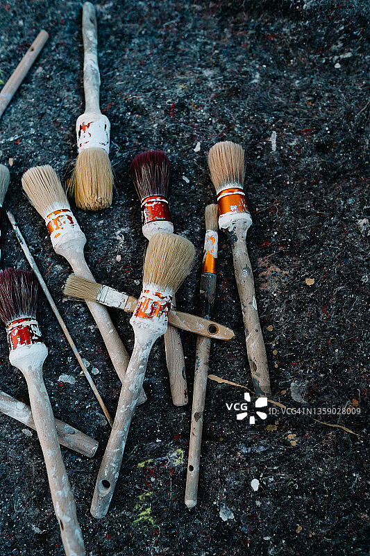 画家的画笔图片素材