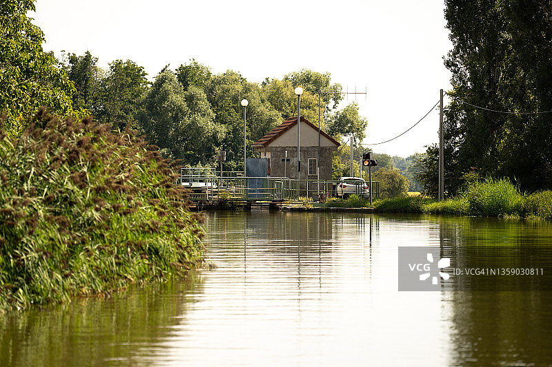 中央运河上的锁图片素材