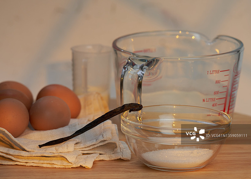 香草英式奶油配料图片素材