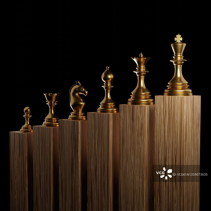 底座上的国际象棋棋子图片素材