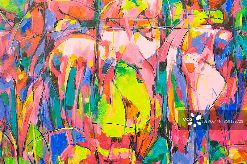 丙烯画图片素材