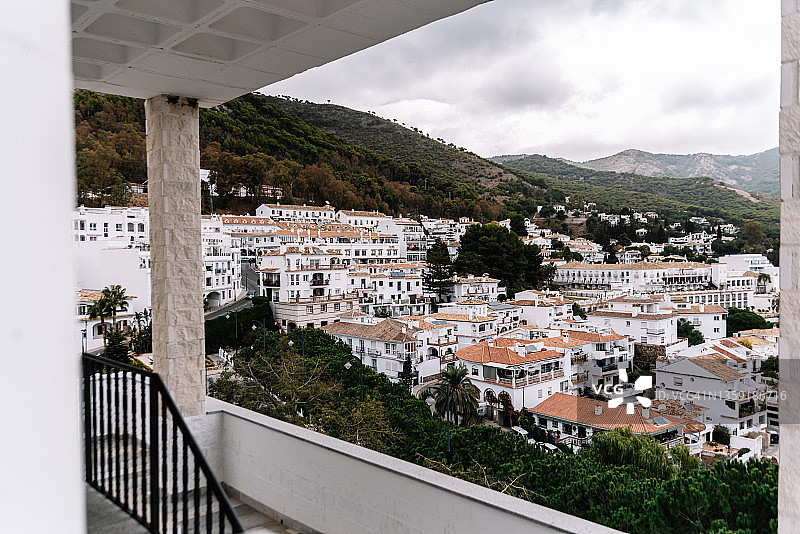 马拉加米哈斯安达卢西亚村庄风光图片素材