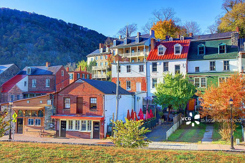 西弗吉尼亚州哈珀斯费里的秋天图片素材