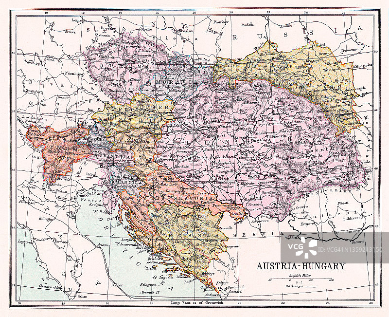 奥匈帝国老地图图片素材