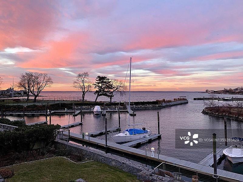 海湾日出图片素材