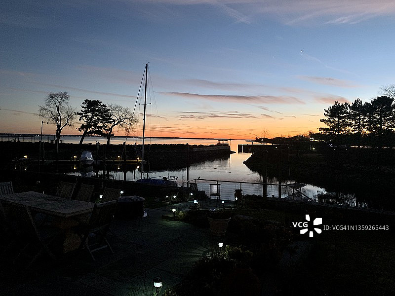 海湾日落图片素材