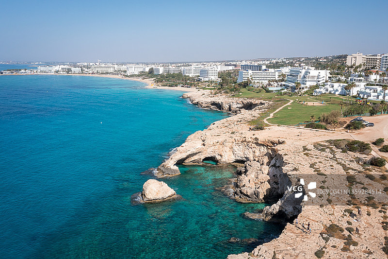 塞浦路斯阿依纳帕爱情桥夏季海景图片素材