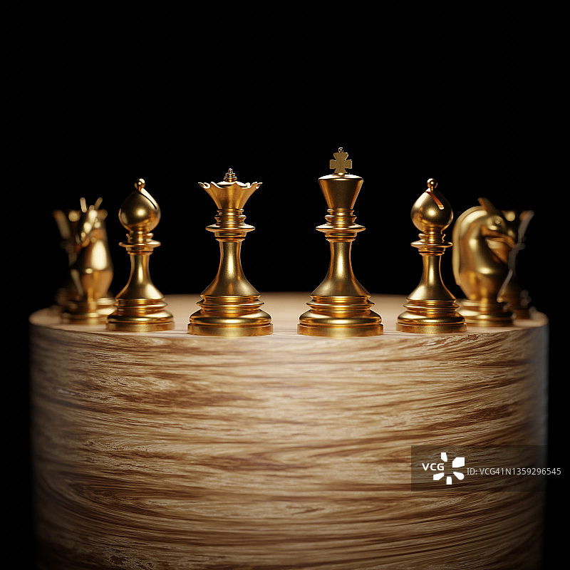 底座上的国际象棋棋子图片素材
