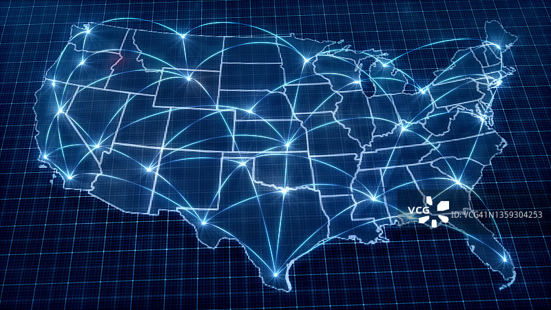 美国地图和网络图片素材