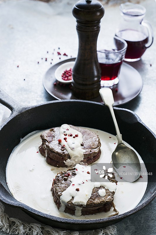 奶油胡椒牛排图片素材