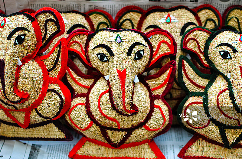 象头神甘尼萨纪念品。图片素材