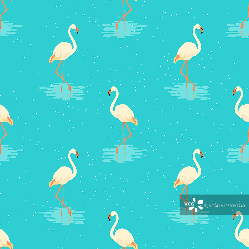 火烈鸟图案插画图片素材