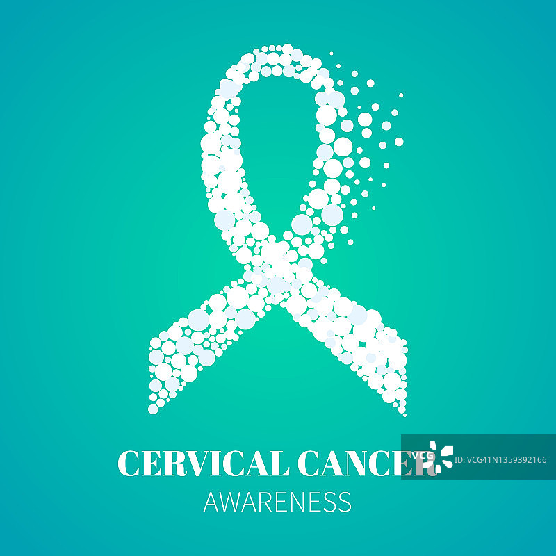宫颈癌防治意识宣传丝带概念图图片素材