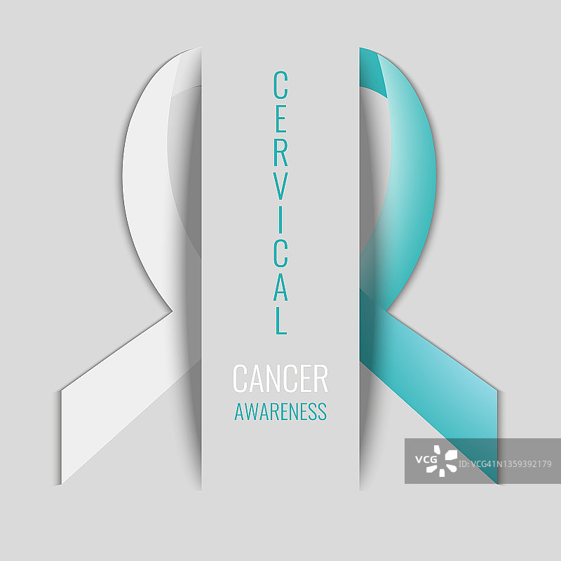 宫颈癌防治意识宣传丝带概念图图片素材