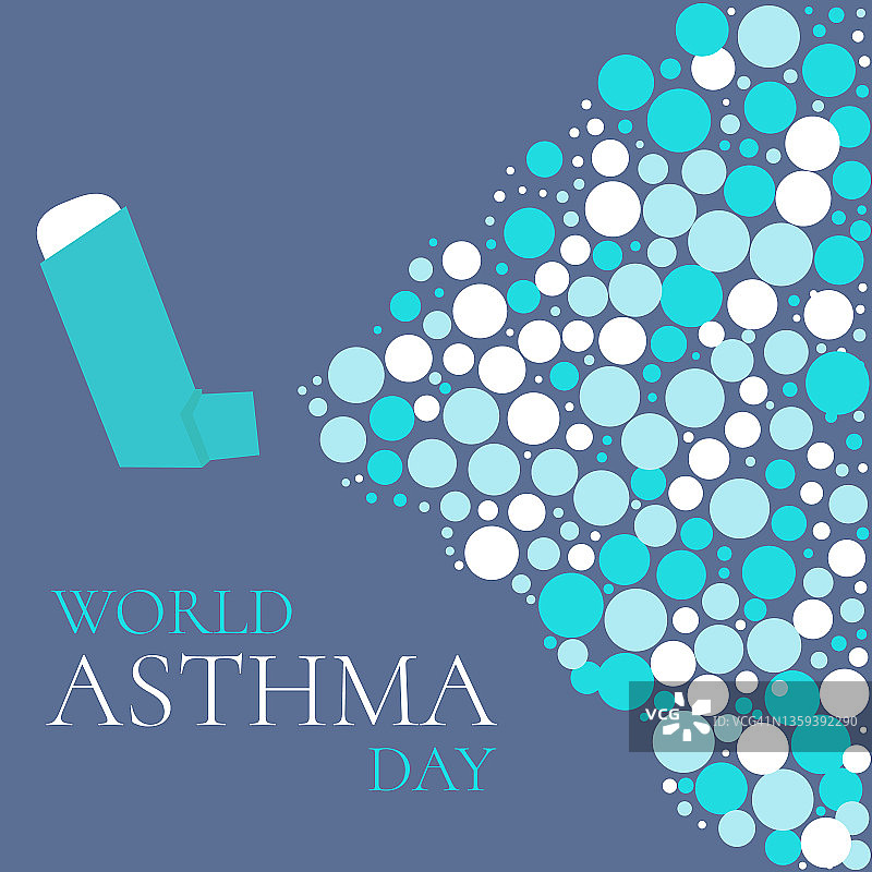 世界哮喘日插画图片素材