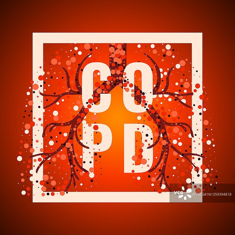 COPD宣传概念插画图片素材