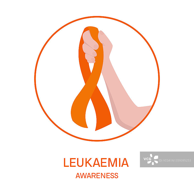 手持白血病宣传丝带图片素材