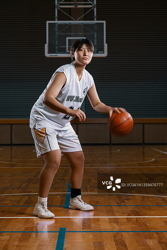 日本女大学生篮球运动员肖像图片素材