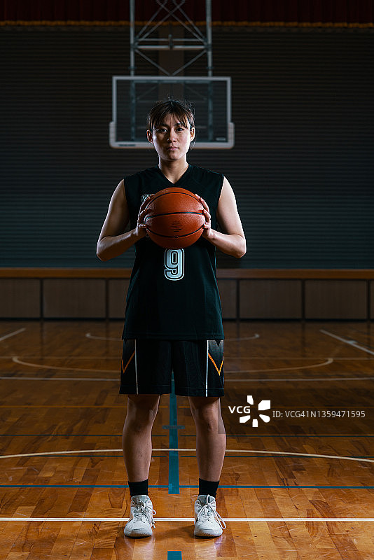 日本女大学生篮球运动员肖像图片素材