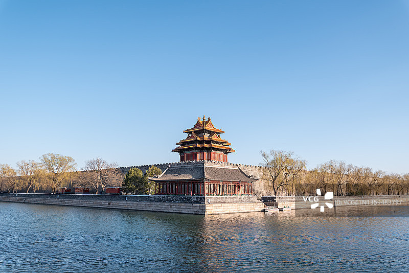 中国北京故宫的角楼图片素材