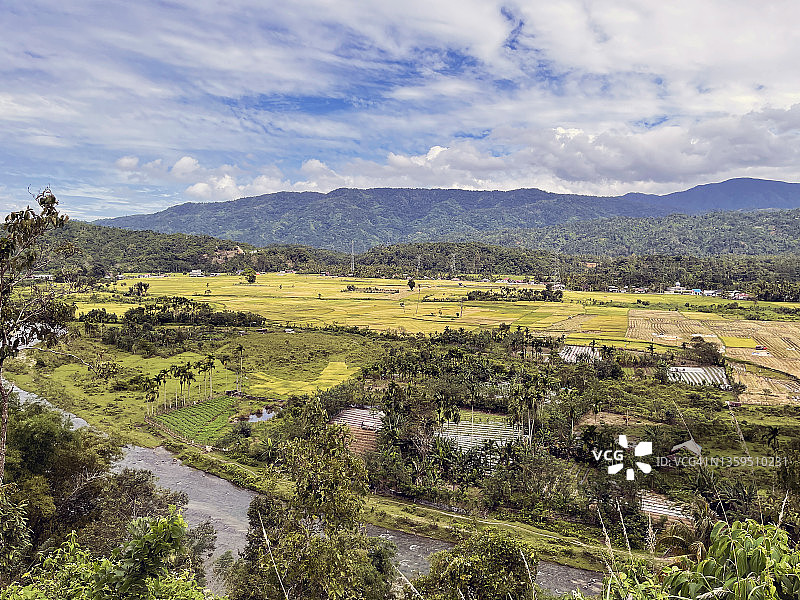 亚齐苏门答腊的唐斯山谷和巴里桑山脉图片素材