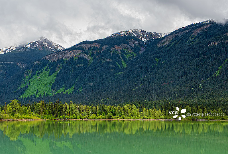 罗布森山省立公园的驼鹿湖图片素材