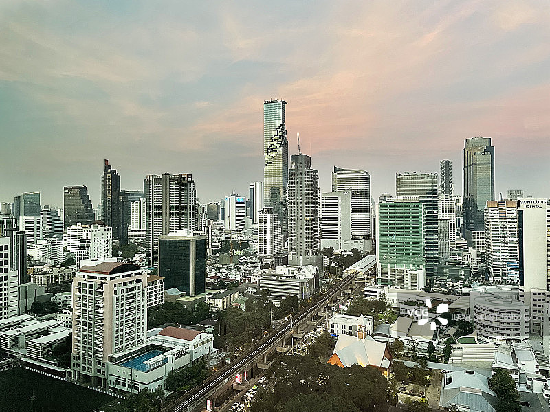 曼谷沙吞区全景图片素材