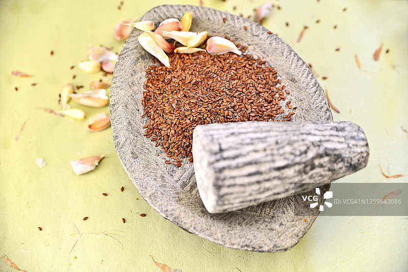 石制研钵和研杵图片素材