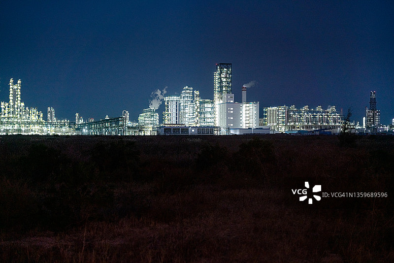 化工厂夜景图片素材