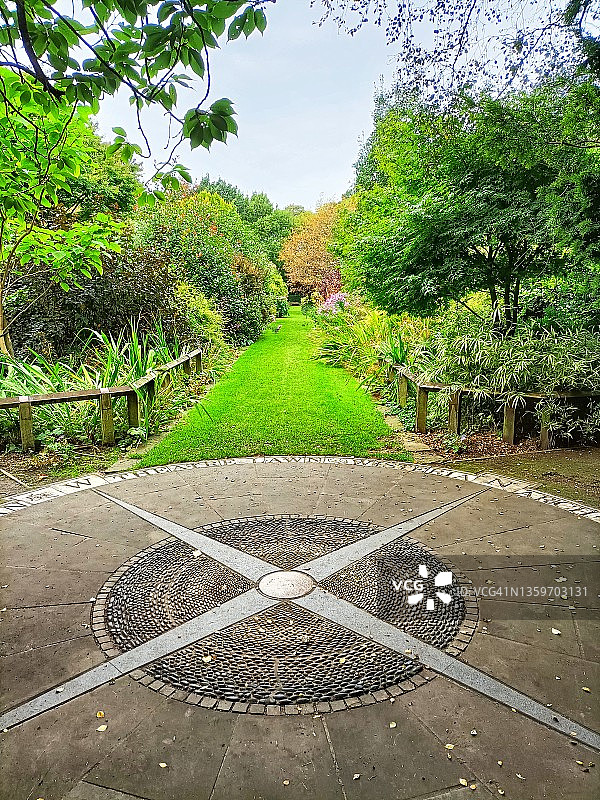 圆形路面指南针图片素材