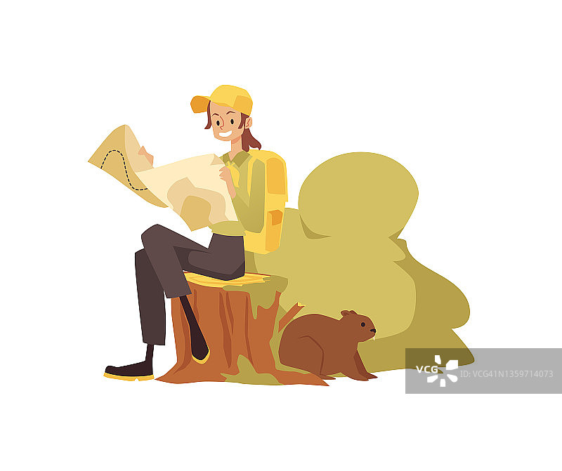 女护林员穿制服保护环境，森林警察图片素材