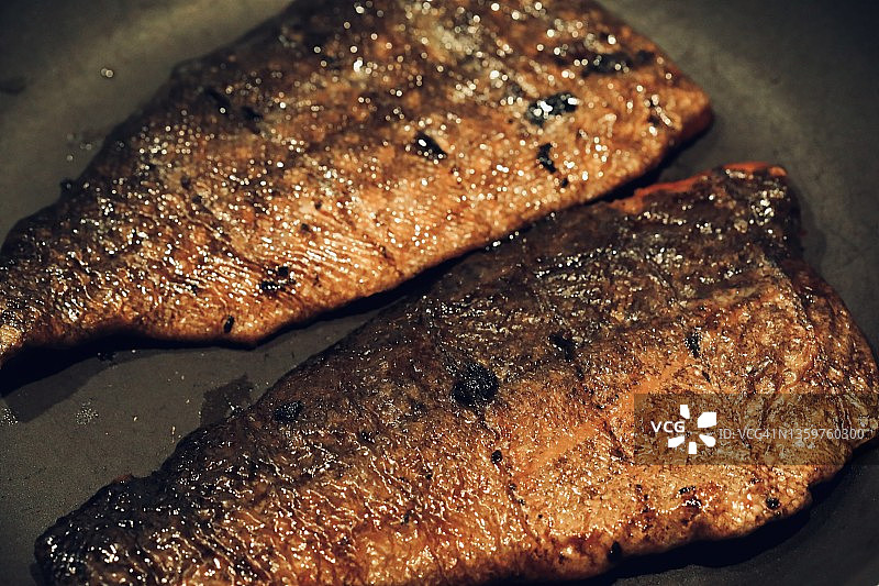 烟熏鱼片图片素材