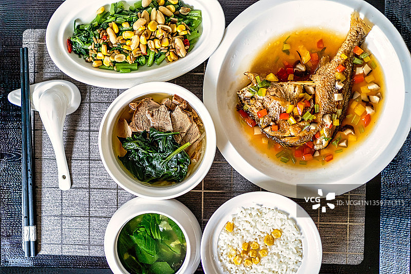 中式晚餐图片素材