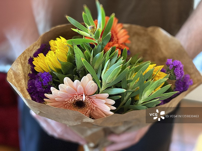 切割的鲜花花束图片素材
