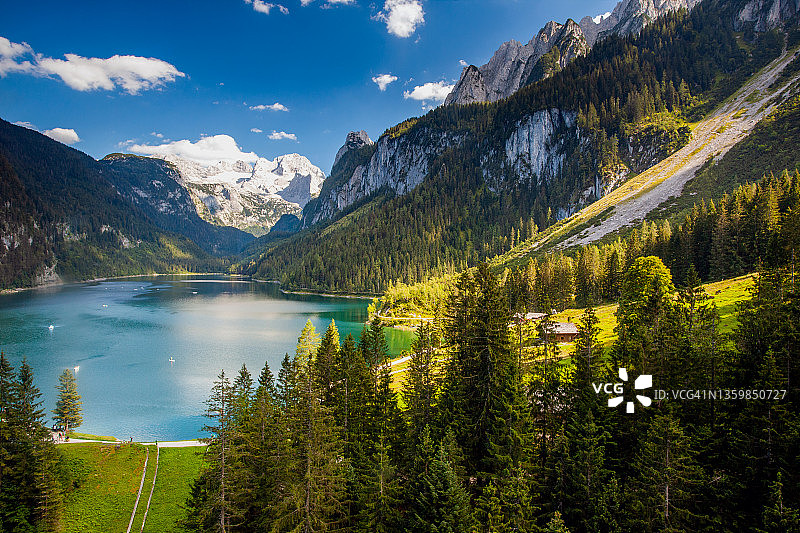 夏季高萨湖远景图片素材