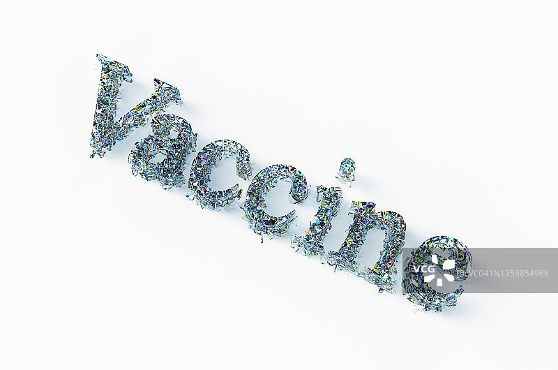 白色背景上由碎钻拼成的疫苗文字图片素材