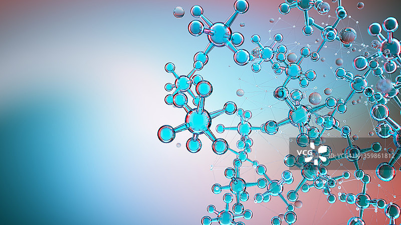 医学创新抽象分子结构图片素材