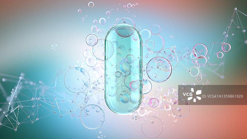 医学创新抽象分子结构图片素材