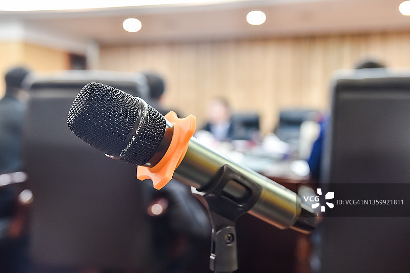 专业无线麦克风特写图片素材