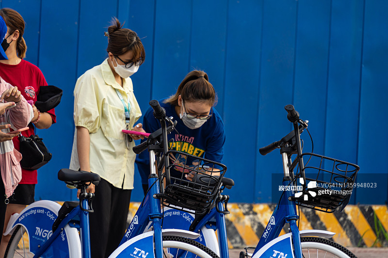 胡志明市公共自行车服务图片素材