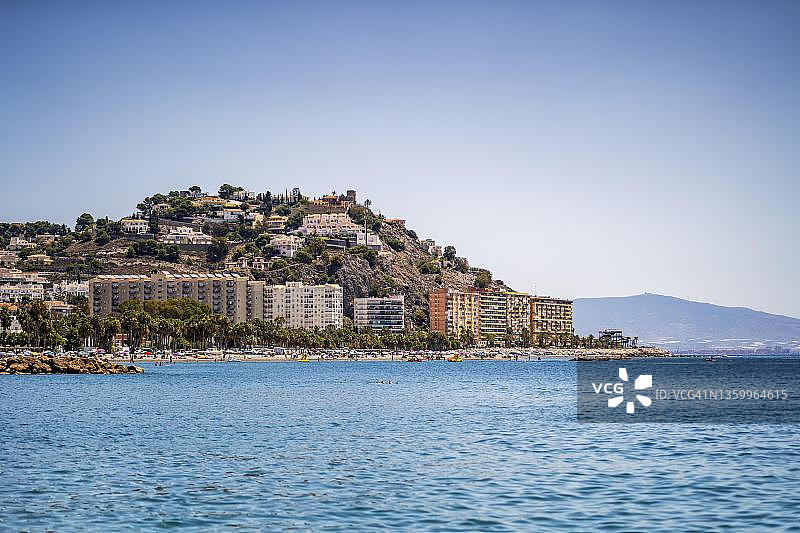 阿尔穆涅卡尔城市景观，安达卢西亚，西班牙图片素材