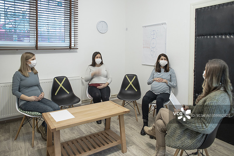 与妊娠顾问会面图片素材