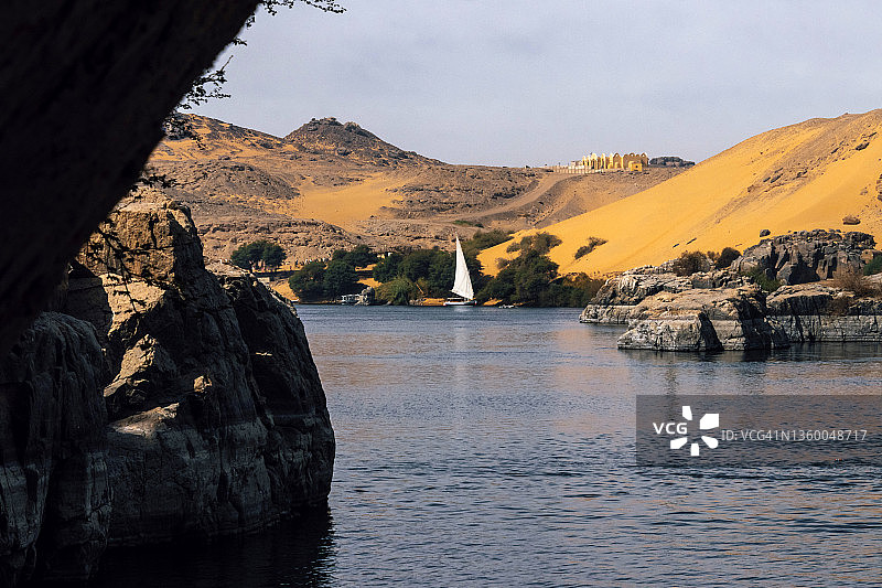 航行尼罗河，埃及阿斯旺图片素材