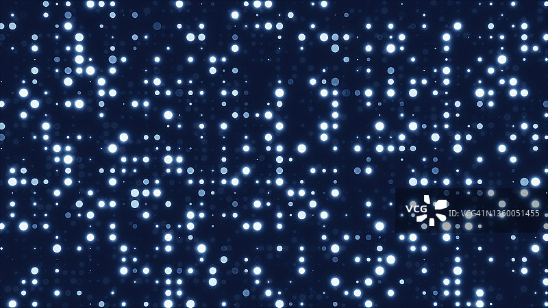深蓝色背景上的数据通信光点图片素材