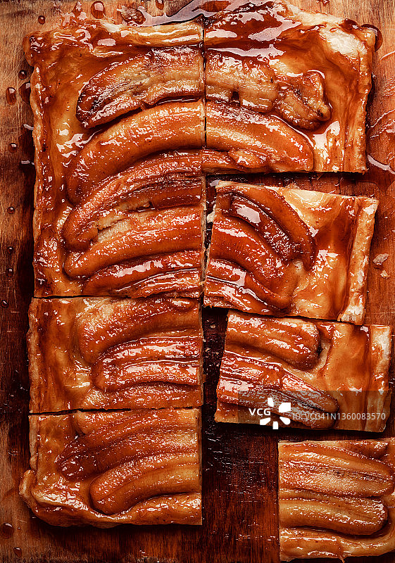 香蕉塔顶视图特写图片素材