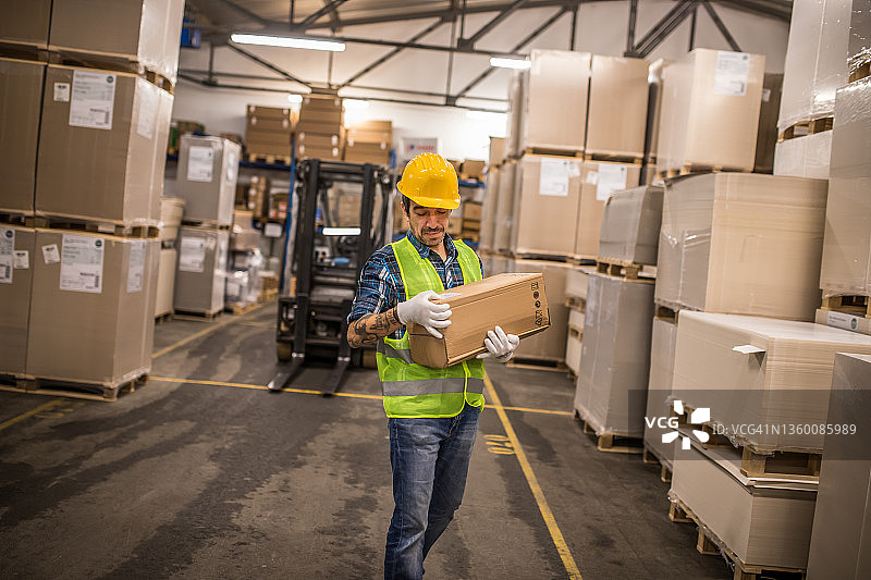 仓库工人工作场景图片素材